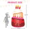 GOOSH 6.4 FT Birthday Inflatables Cake with Candle Happy Birthday with Colorful Rotating LED Lights (Red-B)